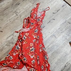 Oneill babe hi low wrap Aloha dress L